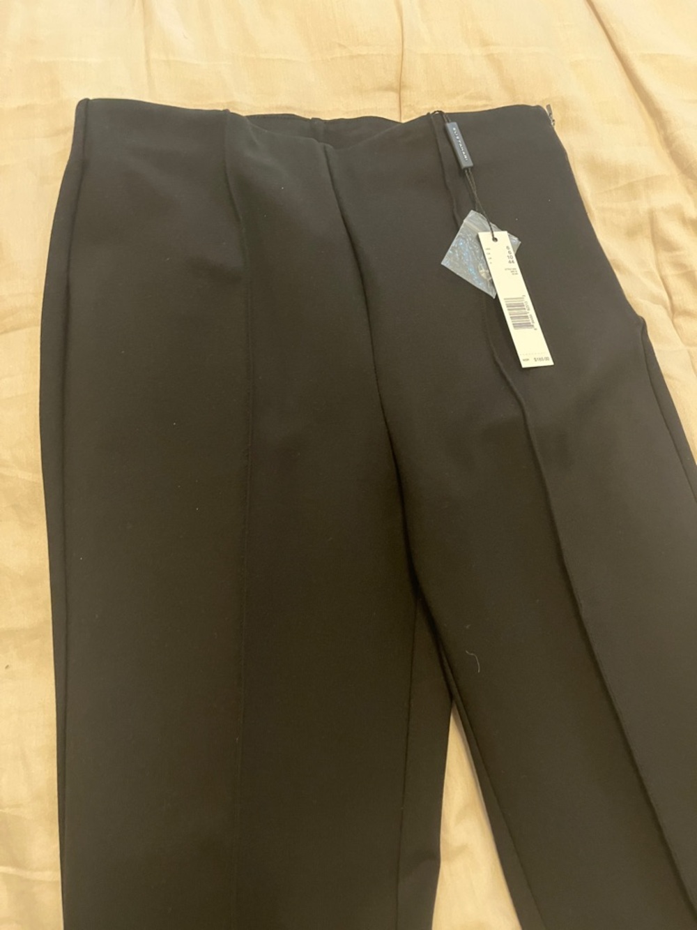 Black Tailored Front Seam Dress Pants